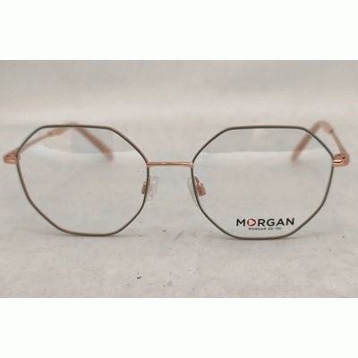 Жіноча шестикутна оправа металева м'ятна