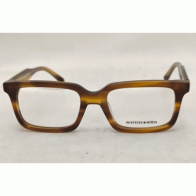 Пластикова прямокутна оправа коричнева