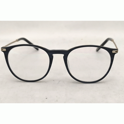 Кругла оправа золотиста-  синя  комбінована